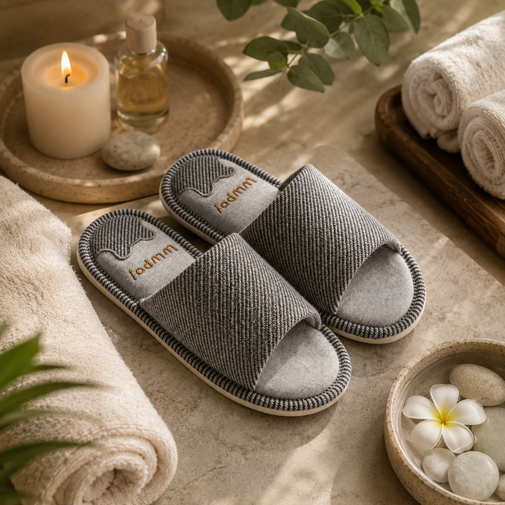 Seoul Linen Platform Slippers | Women's Home Sandals | ToffyFlops™