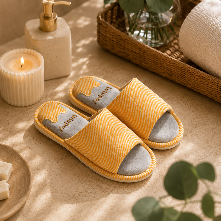 Seoul Linen Platform Slippers | Women's Home Sandals | ToffyFlops™