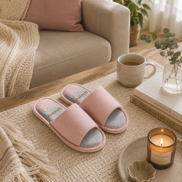 Seoul Linen Platform Slippers | Women's Home Sandals | ToffyFlops™