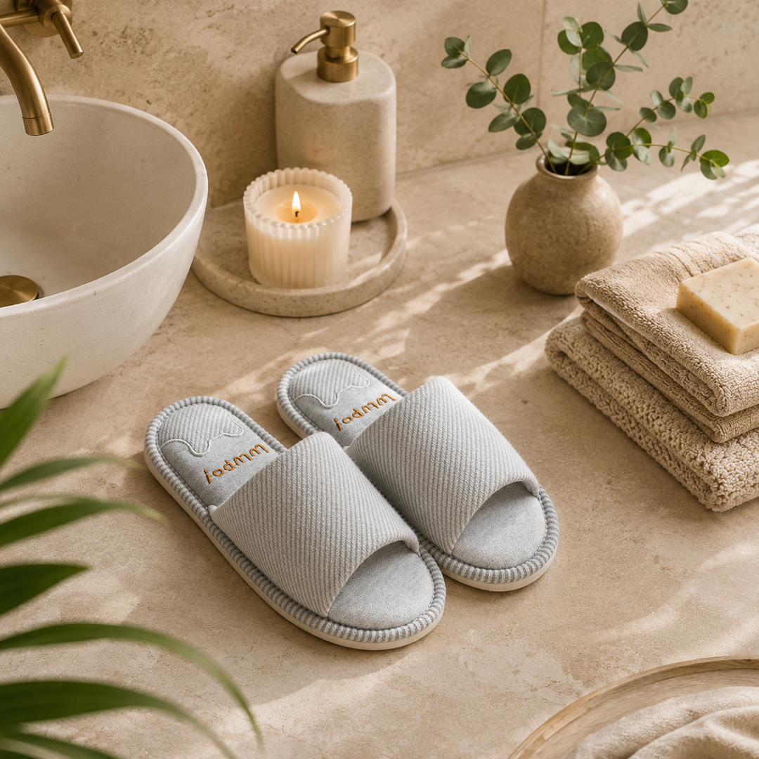 Seoul Linen Platform Slippers | Women's Home Sandals | ToffyFlops™