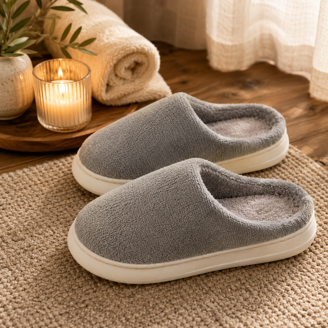 Nordic Fleece Slipper | Women's Cozy Fluffy House Slippers with Platform Sole
