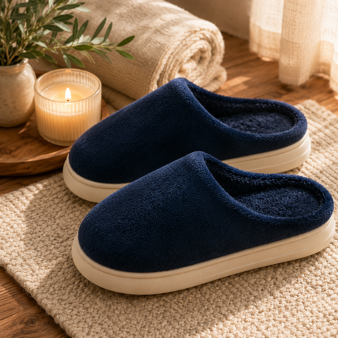 Nordic Fleece Slipper | Women's Cozy Fluffy House Slippers with Platform Sole
