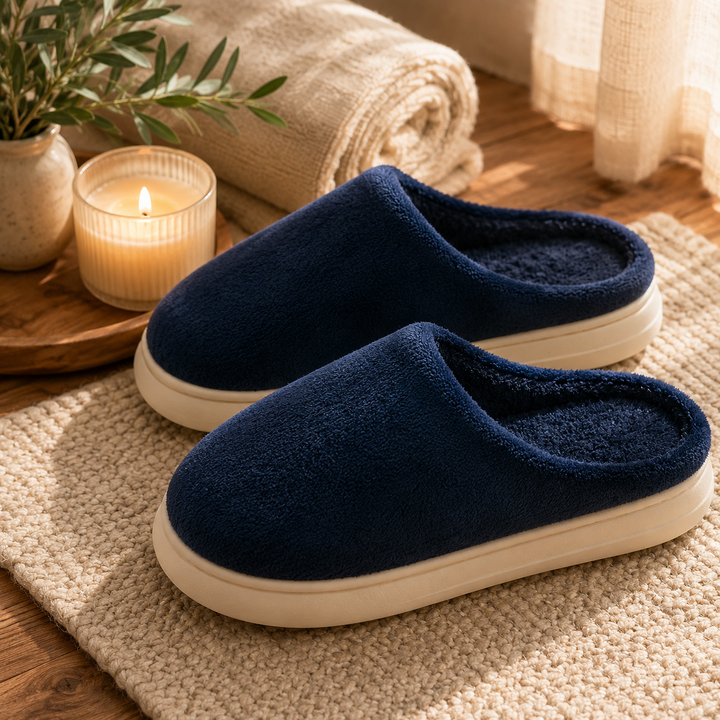 Nordic Fleece Slipper | Women's Cozy Fluffy House Slippers with Platform Sole