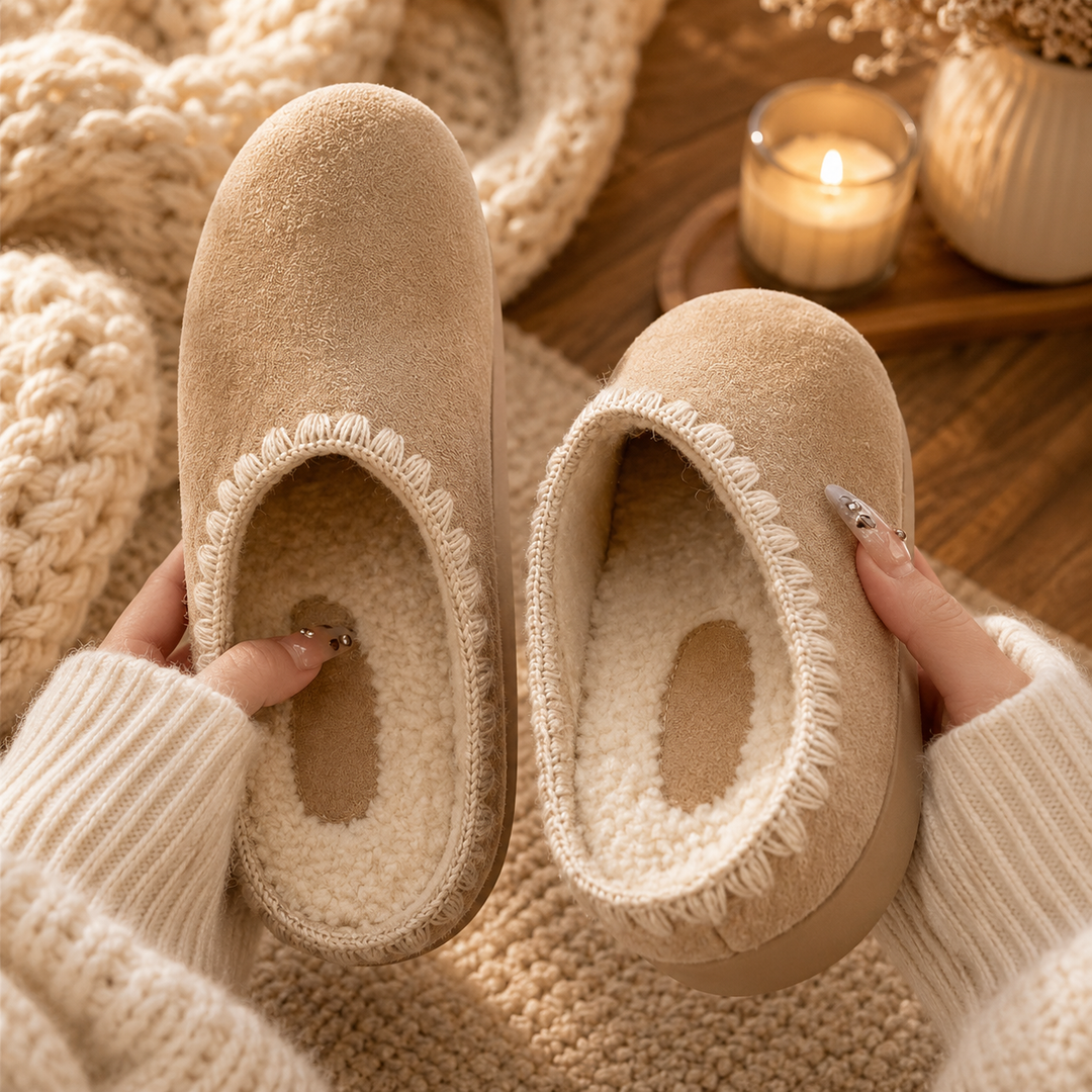 Alpine Fur Closed-Toe Slipper | Women's Cozy Fleece-Lined Platform House Slippers