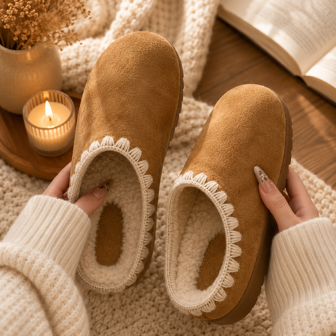 Alpine Fur Closed-Toe Slipper | Women's Cozy Fleece-Lined Platform House Slippers