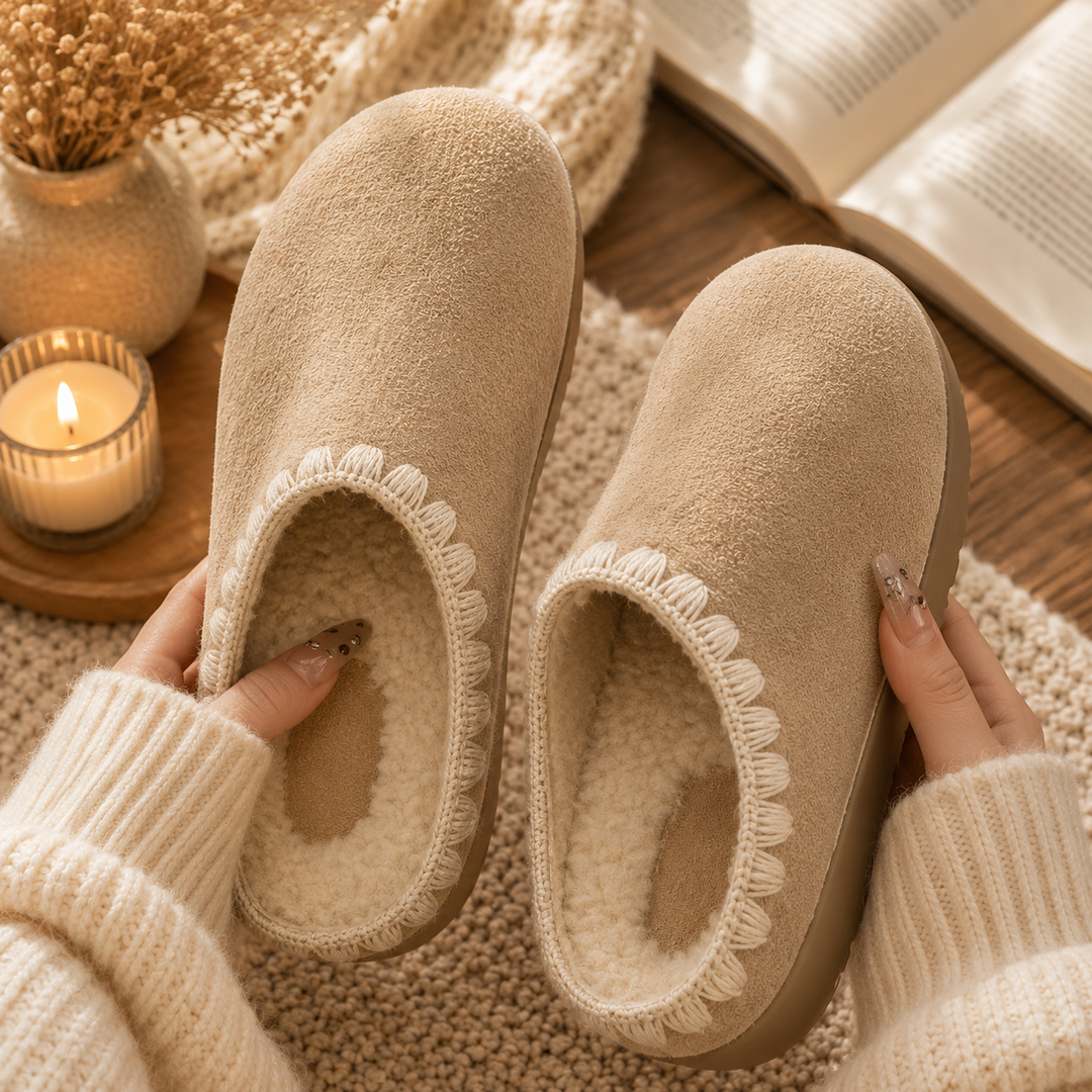 Alpine Fur Closed-Toe Slipper | Women's Cozy Fleece-Lined Platform House Slippers