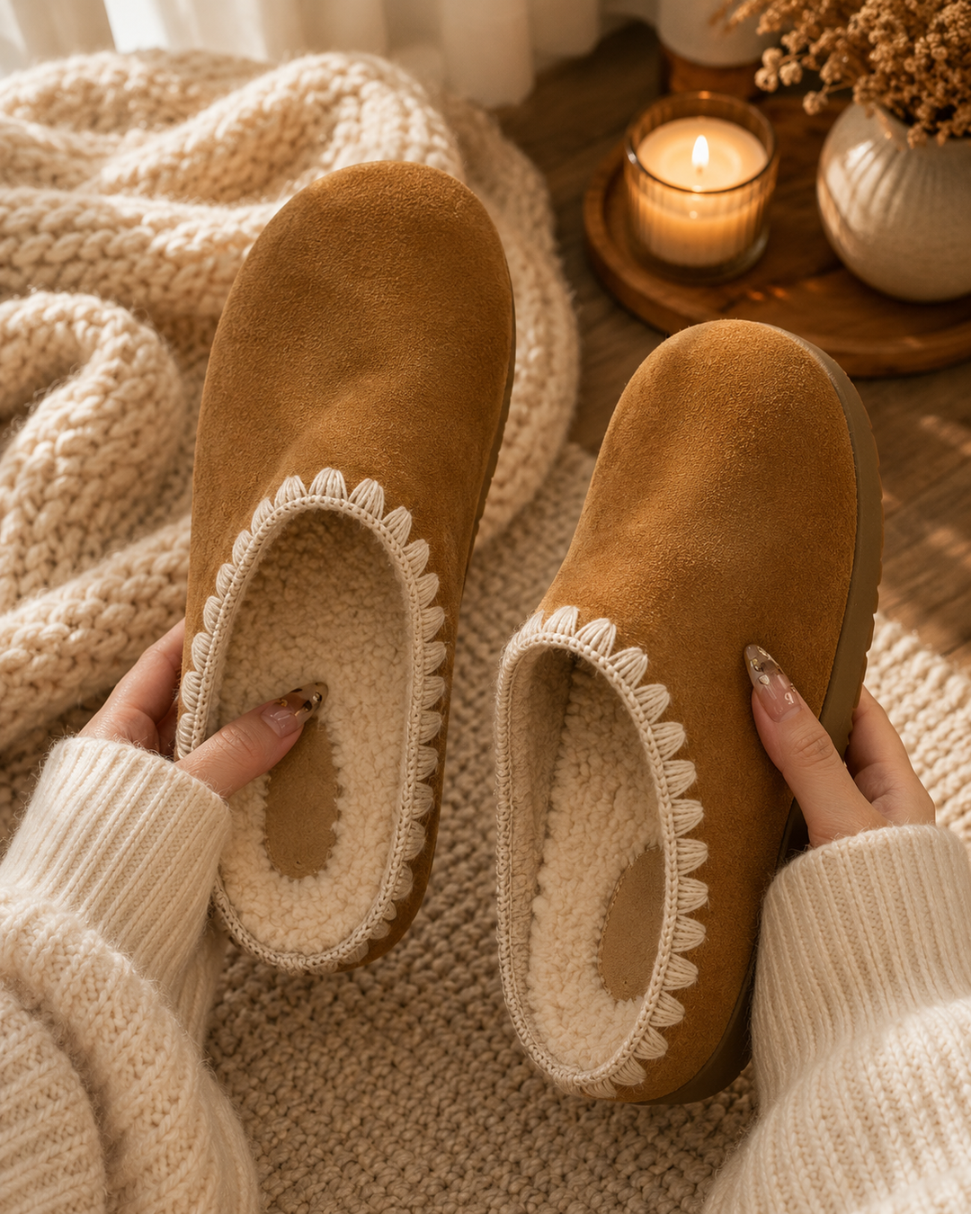 Alpine Fur Closed-Toe Slipper | Women's Cozy Fleece-Lined Platform House Slippers