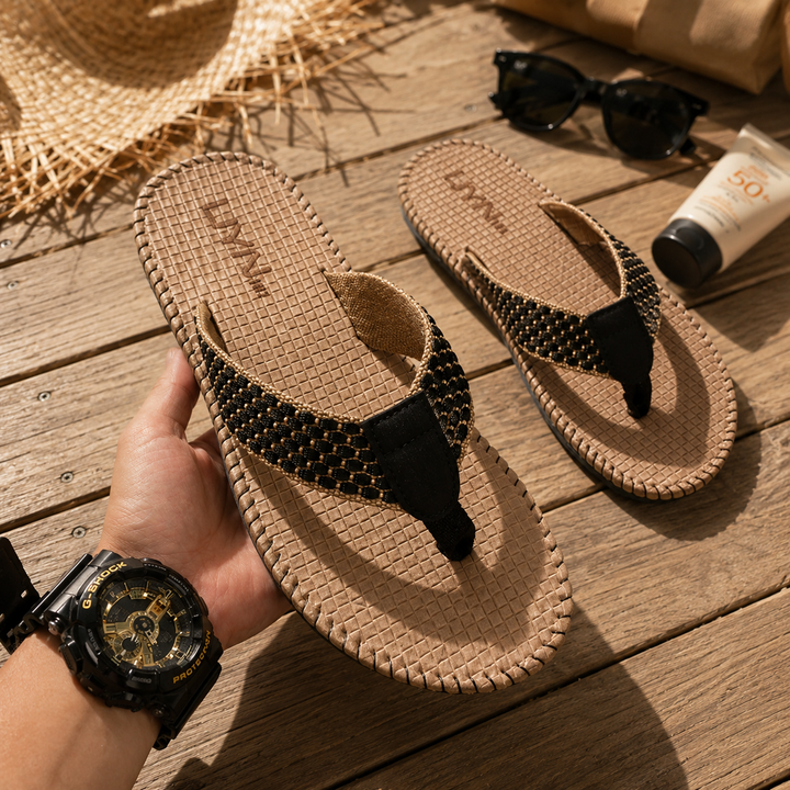 Malibu Woven Thong Flip Flop | Men's Casual Beach Sandals