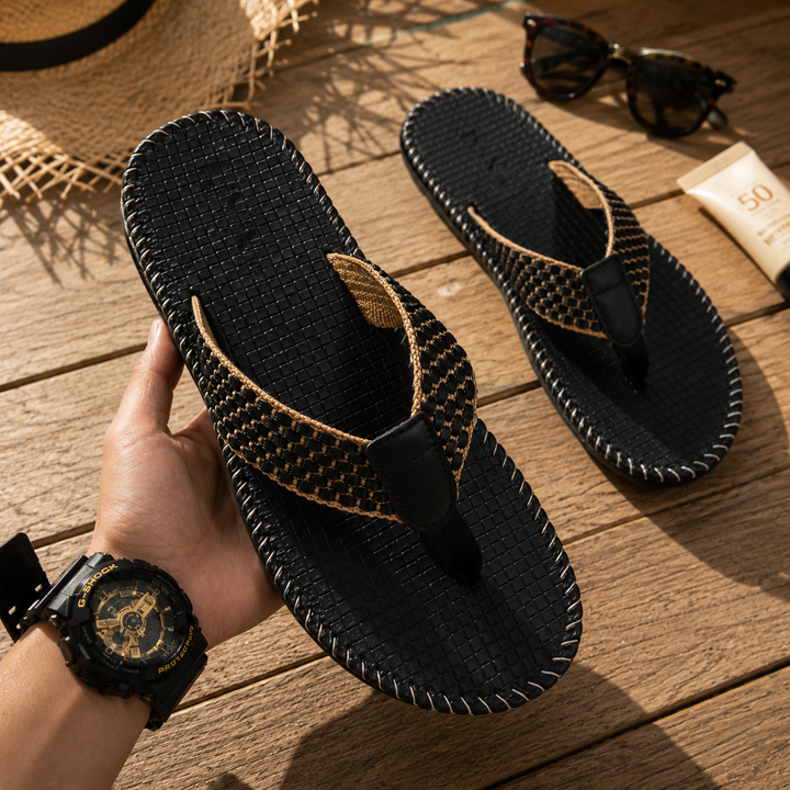 Malibu Woven Thong Flip Flop | Men's Casual Beach Sandals