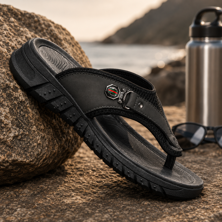 Ranger Outdoor Thong Sandal | Men's Non-Slip Leather-Style Flip Flops